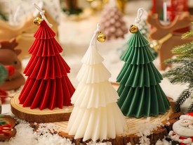 Molde silicona arbolito Navidad rayado 